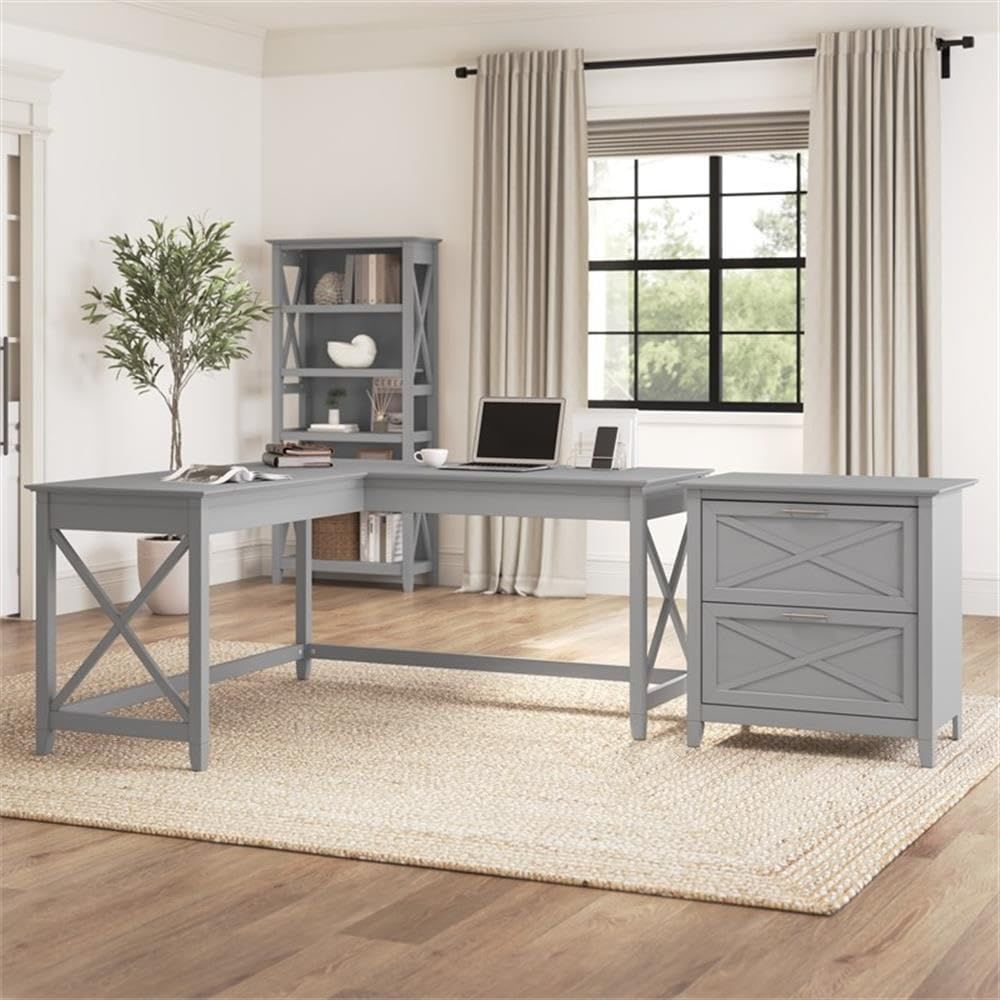 Furniture L Shaped Desk with L - File Cabinet Lateral のレビューと価格