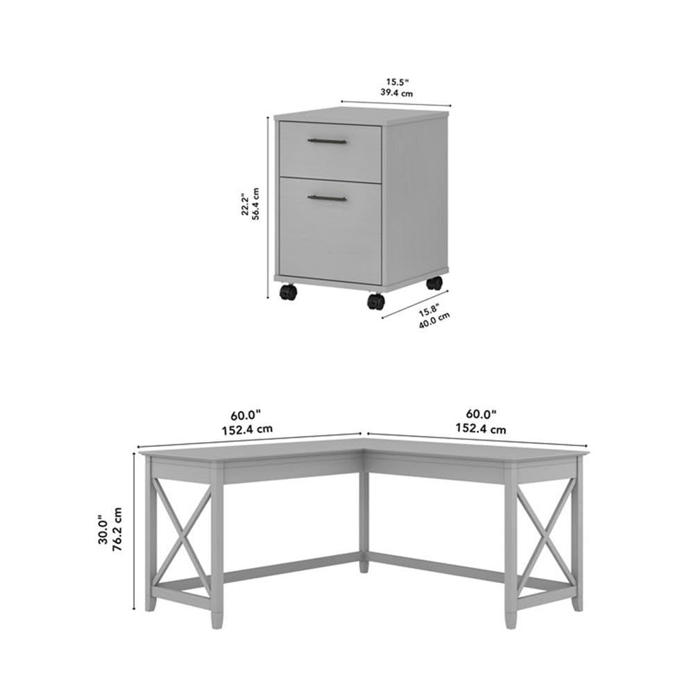 Furniture L Shaped Desk with L - File Cabinet Lateral のレビューと価格