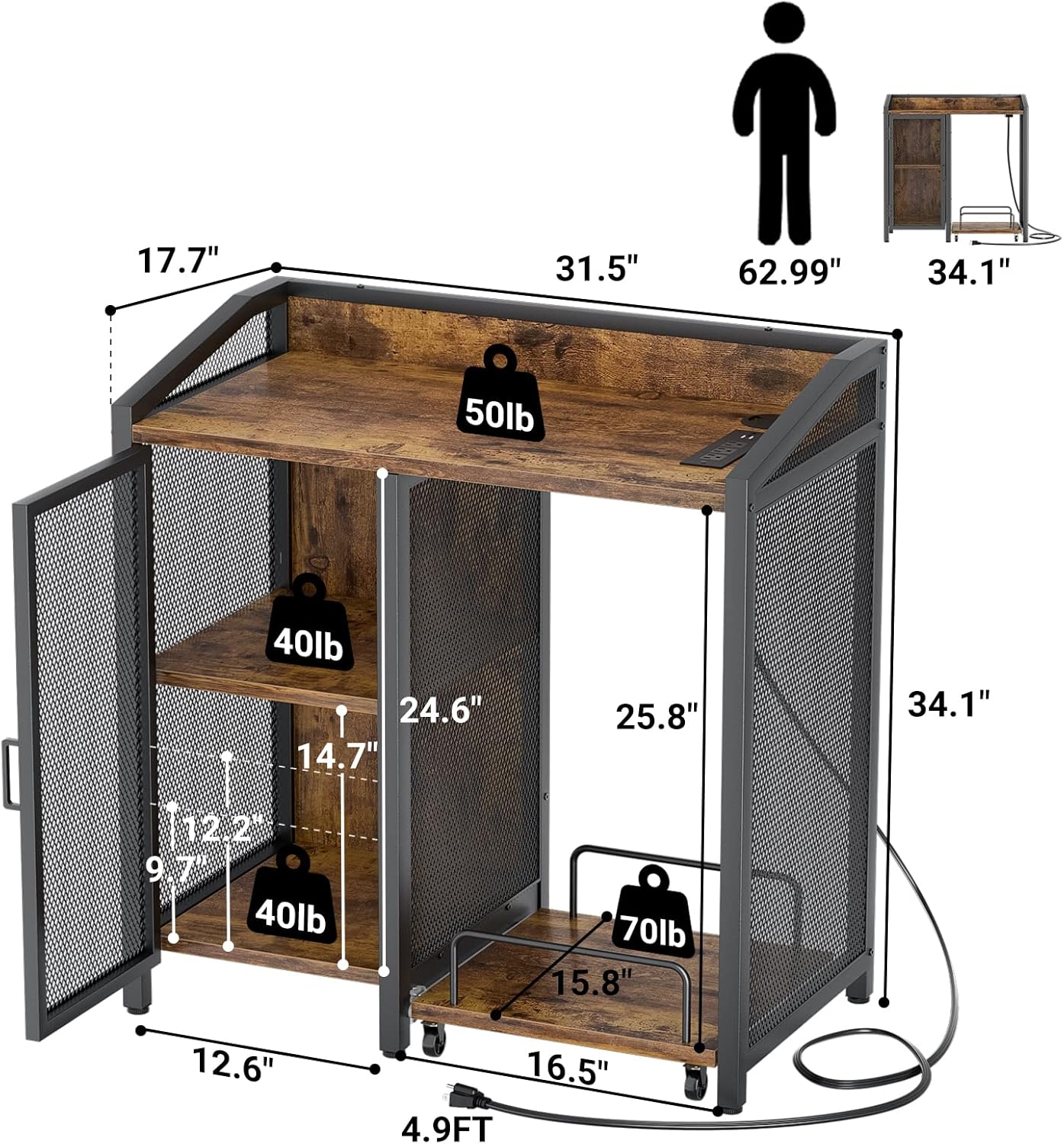 3-Tier Lateral File Cabinet wi - File Cabinet Lateral のレビューと価格
