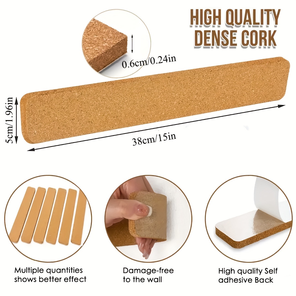 Long Cork Board Strips, Cork F - Bulletin Board Cork のレビューと価格