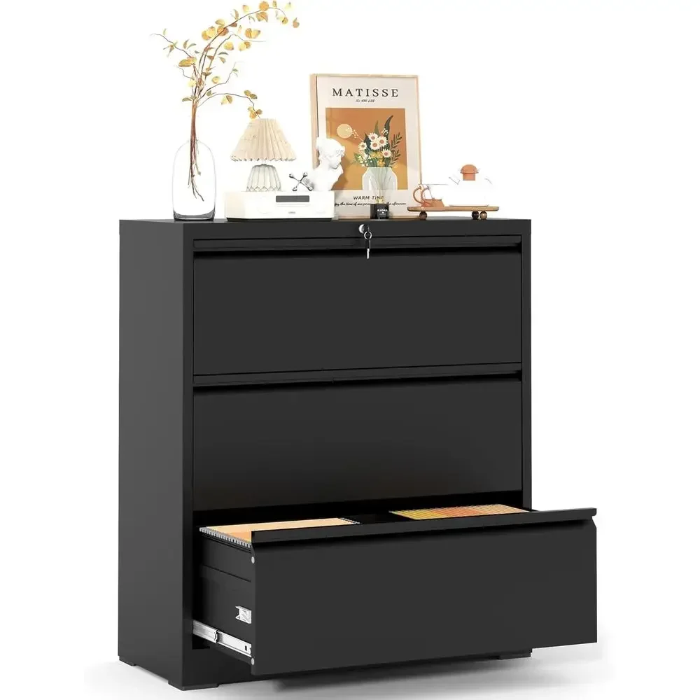 3 Drawer File Cabinet,Metal La - File Cabinet Lateral のレビューと価格
